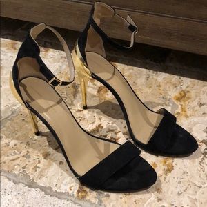 Zara suede heels.
